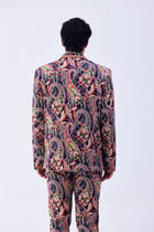 Purple paisley blazer view 5