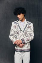 Moroccan hand embellished blazer view 6