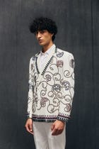 Moroccan hand embellished blazer view 7