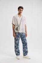 Paisley hand embroidered straight fit jeans view 5