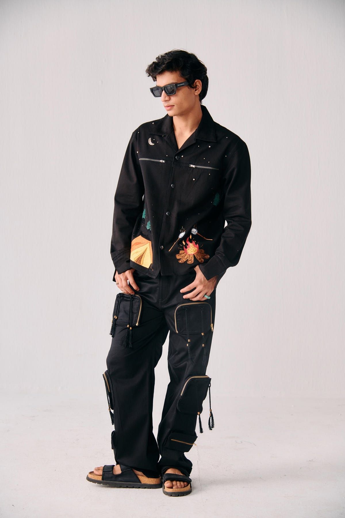 Campfire hand embroidered overshirt - image 3