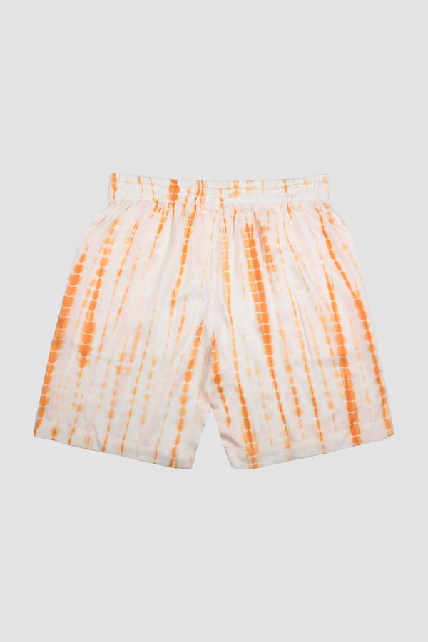 Perte D'ego — Orange shibori lounge shorts