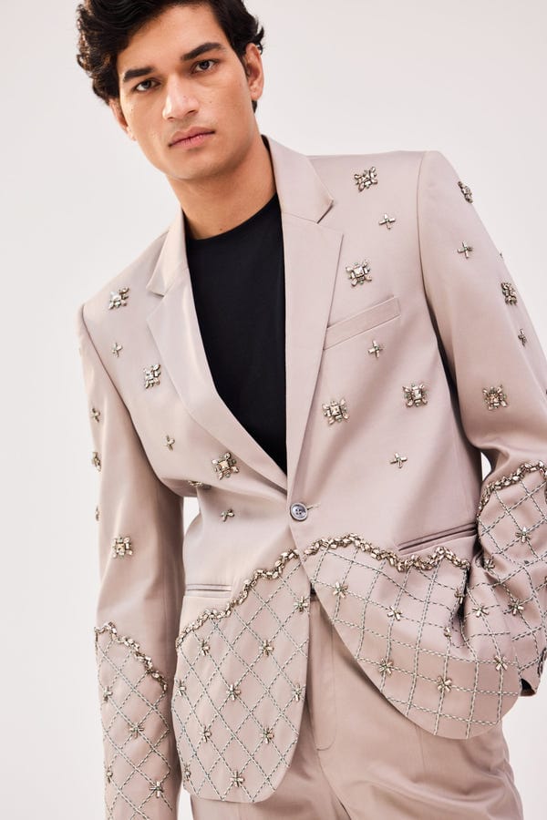 Perte D'ego — "Le Monte Carlo" hand embroidered blazer