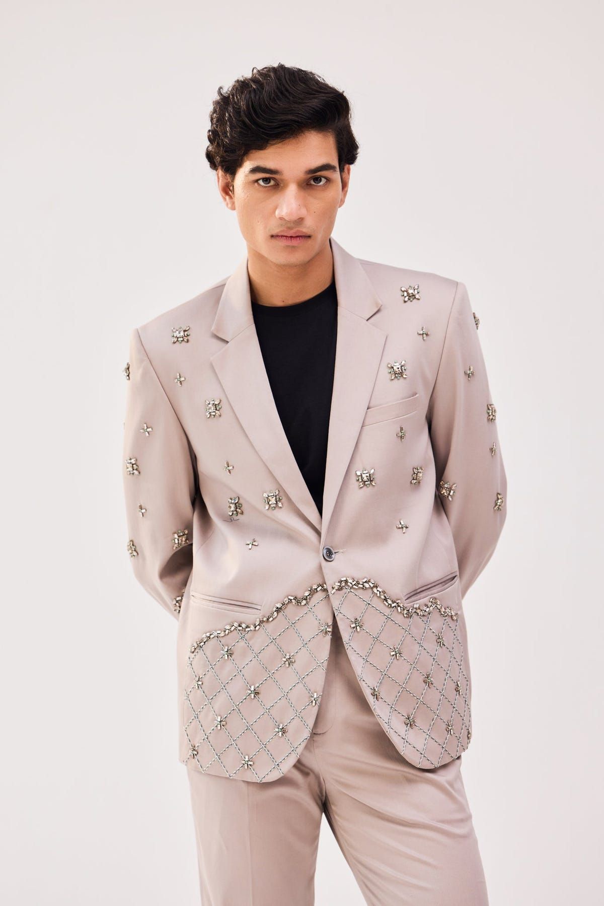"Le Monte Carlo" hand embroidered blazer - image 4