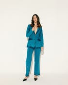 Aqua Blue hand embroidered Blazer view 1