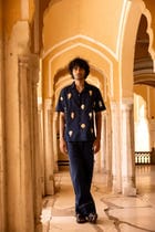 "Le Lantern" hand embroidered shirt view 2
