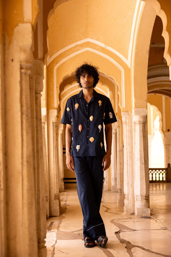 Perte D'ego — "Le Lantern" hand embroidered shirt