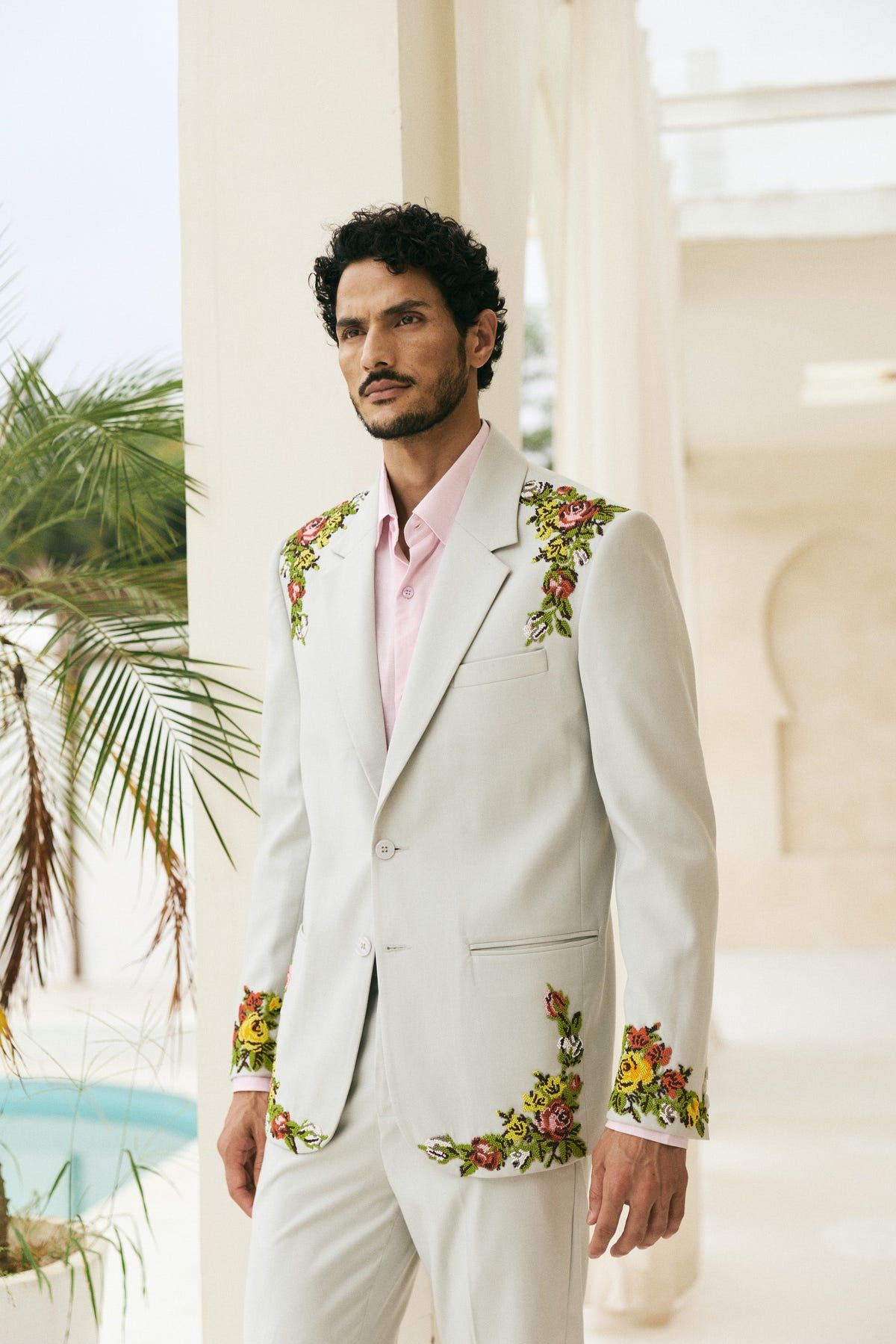"Versailles Garden" hand embroidered blazer - image 1