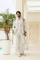 "Versailles Garden" hand embroidered blazer view 2