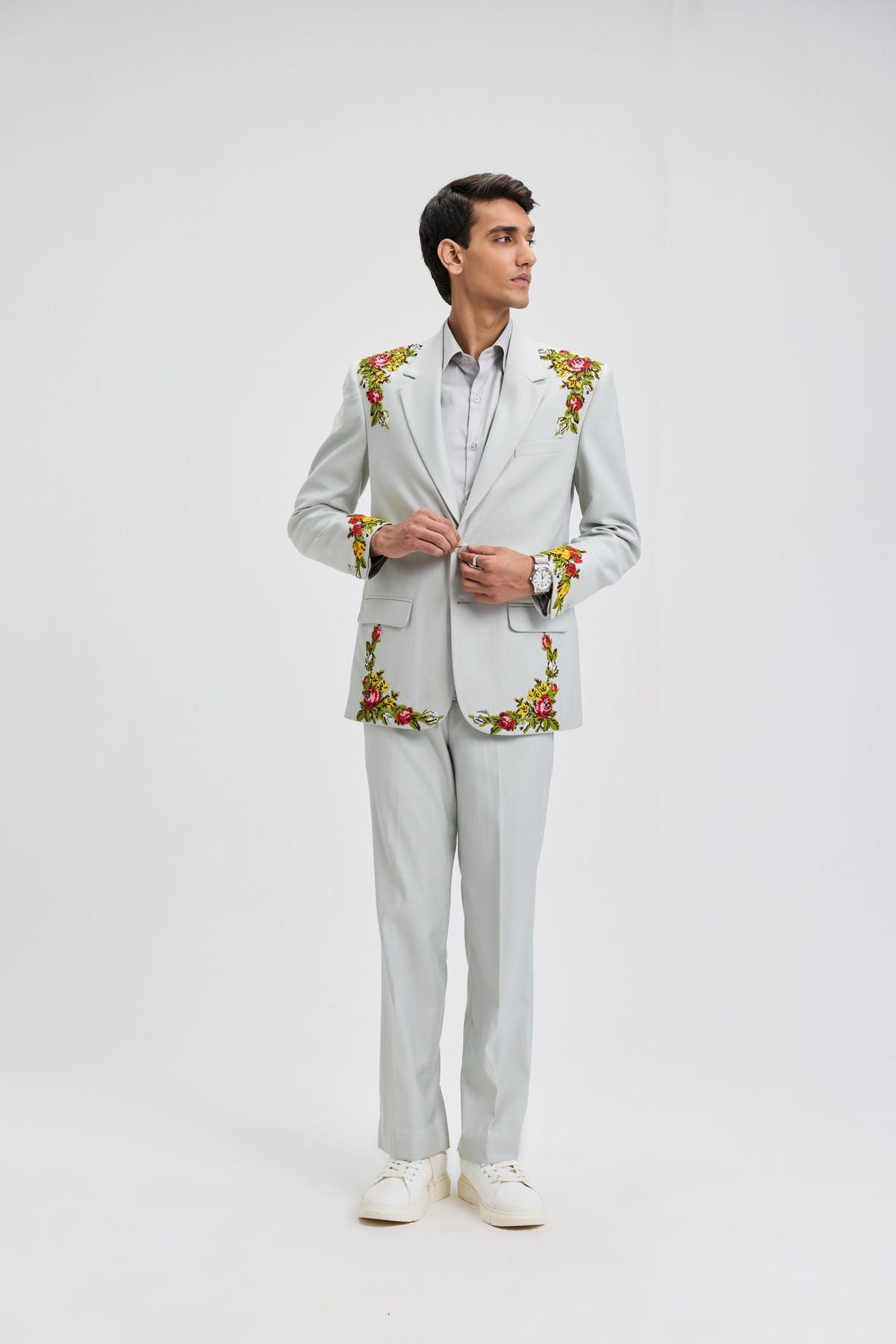 "Versailles Garden" hand embroidered blazer - image 5