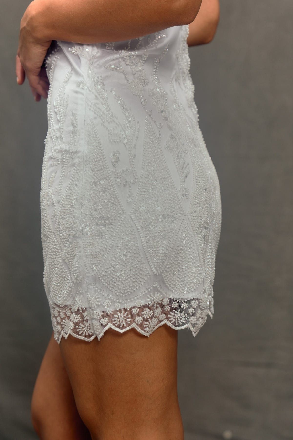 Ivory Whisper beaded dress - image 6