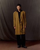 Floral embroidered Wool Overcoat view 5