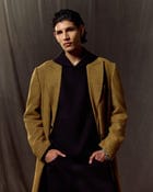 Floral embroidered Wool Overcoat view 6