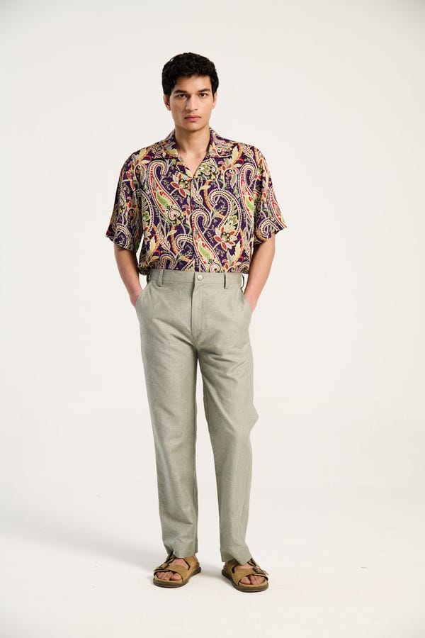 Perte D'ego — Purple paisley shirt