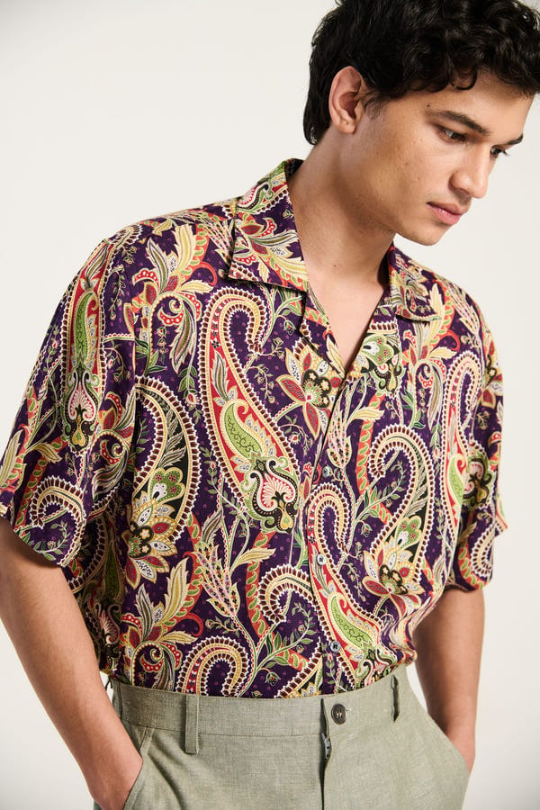 Perte D'ego — Purple paisley shirt