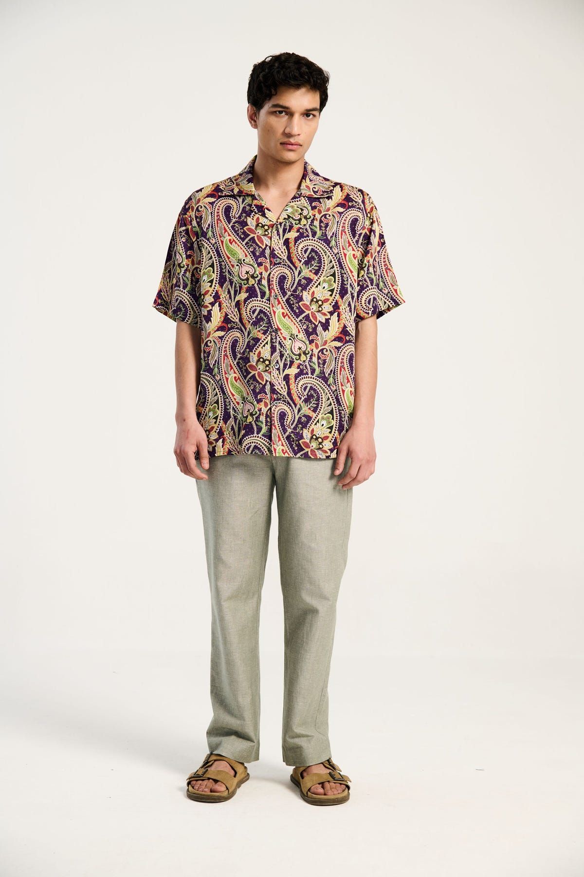 Purple paisley shirt - image 3