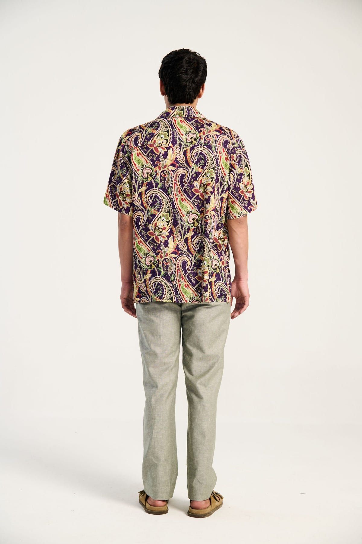 Purple paisley shirt - image 4