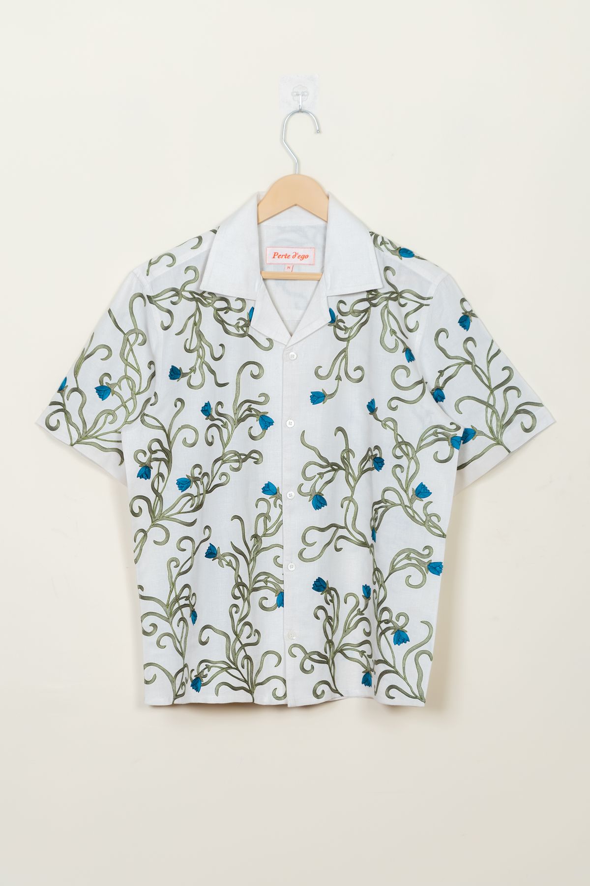"Blue Lotus" embroidered shirt - image 1