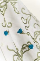 "Blue Lotus" embroidered shirt view 2
