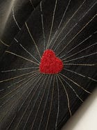 "Lovers" hand embroidered straight fit jeans view 2