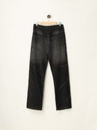 "Lovers" hand embroidered straight fit jeans view 4