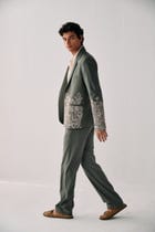 Formal pants- Sage green view 3