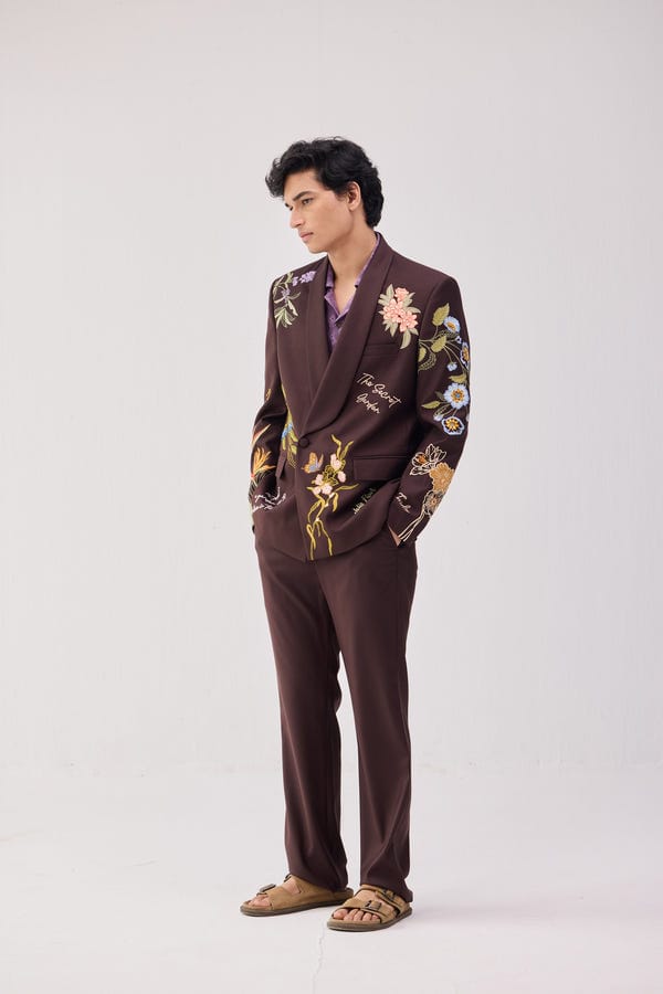 Perte D'ego — "The secret garden" embroidered blazer