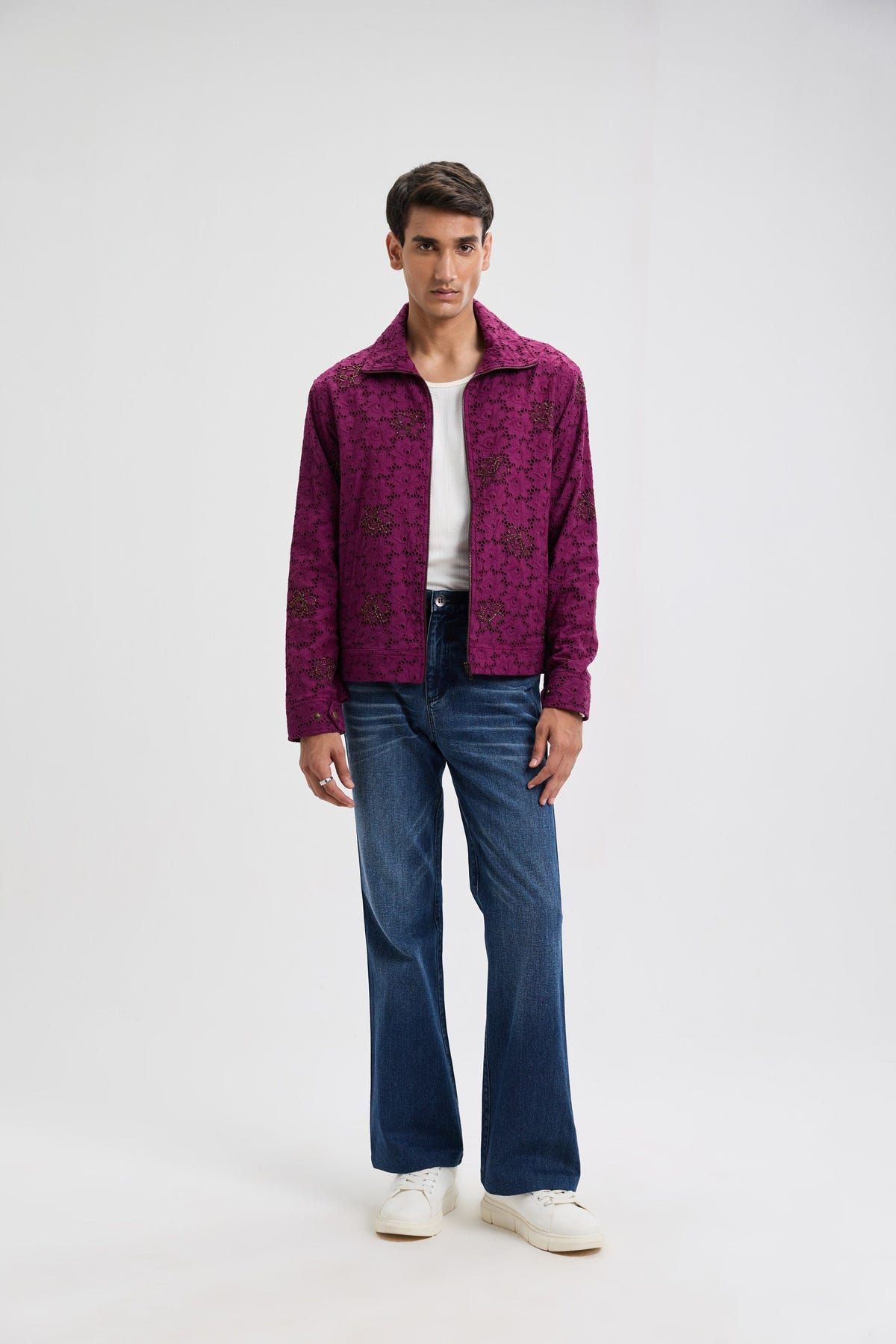 "Le Vienna" hand embellished zip up jacket - image 1