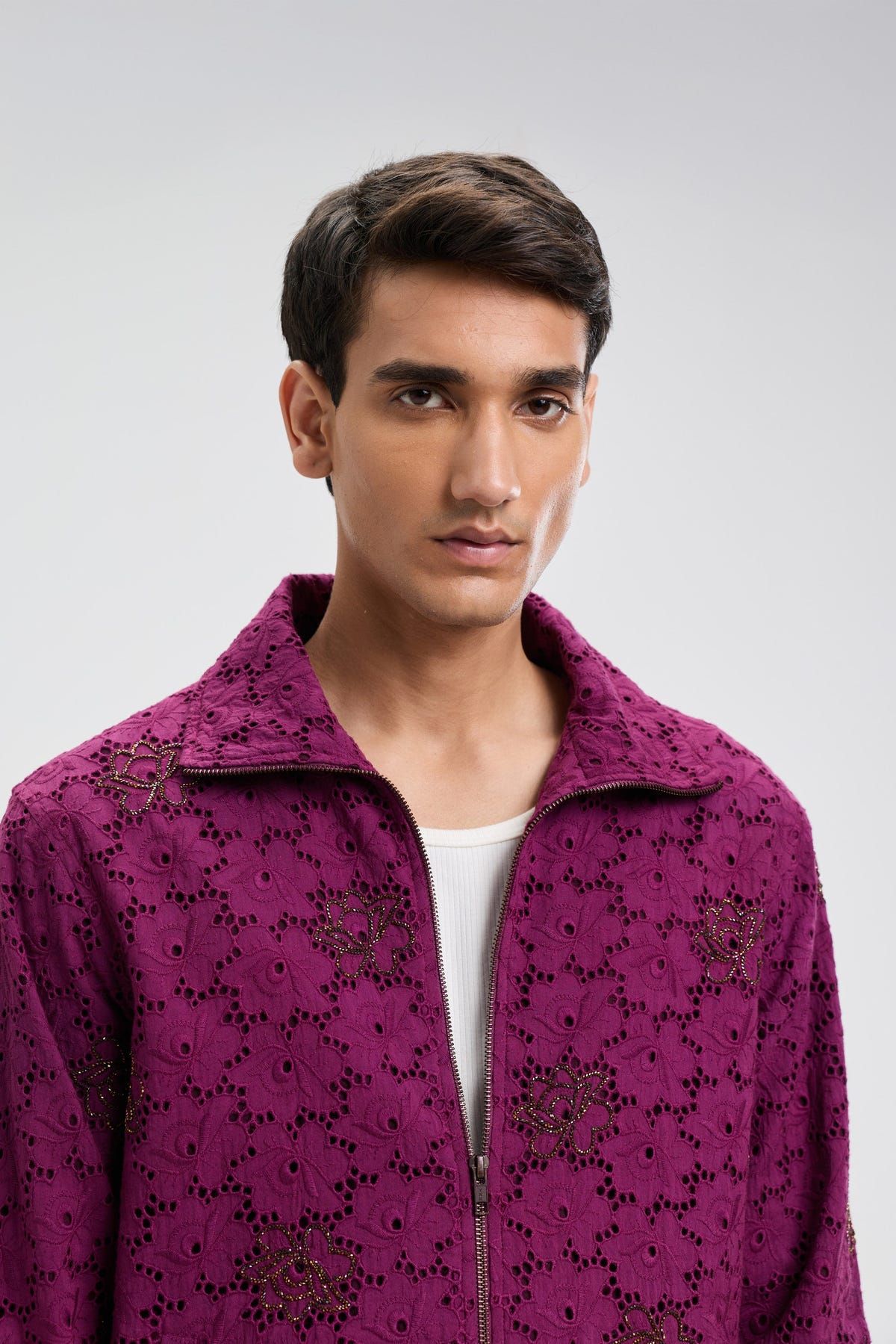 "Le Vienna" hand embellished zip up jacket - image 2