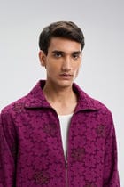 "Le Vienna" hand embellished zip up jacket view 2