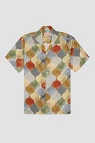 Tiles print half sleeves shirt view 1