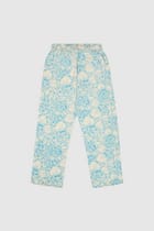 Rose cluster print lounge pants view 2