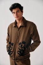 Gulmarg hand embroidered woolen jacket view 2