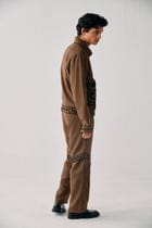 Gulmarg hand embroidered woolen jacket view 7