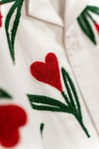 “Garden of love” hand embroidered shirt view 2