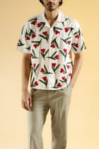“Garden of love” hand embroidered shirt view 4