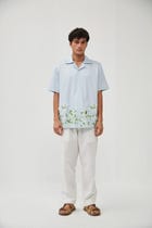 "Daisy fields" appliquè  shirt- Baby Blue view 1