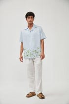 "Daisy fields" appliquè  shirt- Baby Blue view 3