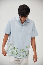 "Daisy fields" appliquè  shirt- Baby Blue view 4