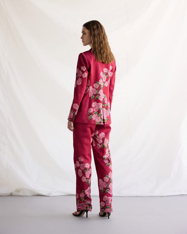 Perte D'ego — Floral print Straight Fit Pants