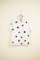 Velvet hearts appliqué shirt view 1