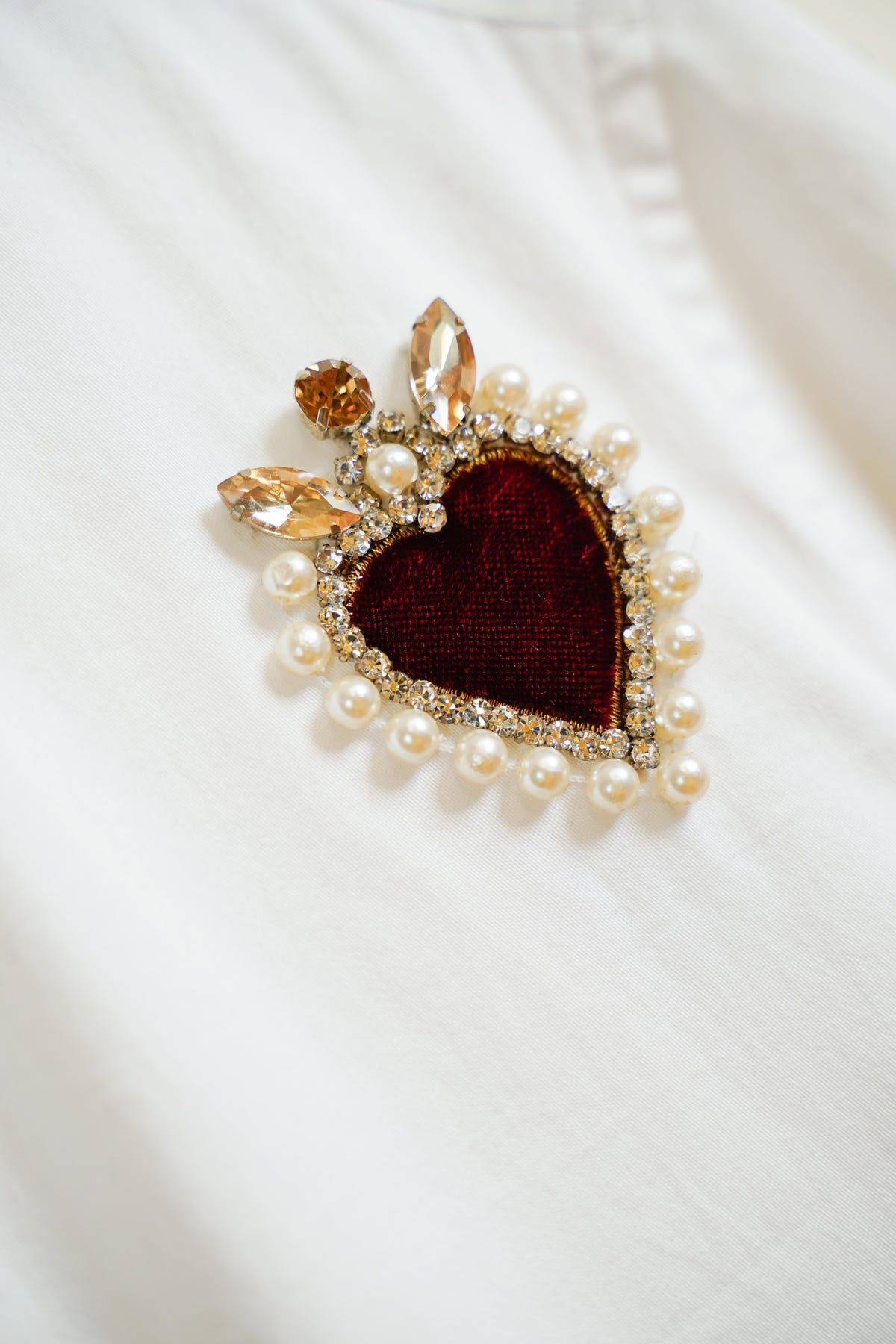 Velvet hearts appliqué shirt - image 2
