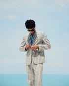 Floral stripes summer blazer view 3