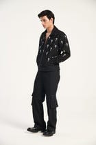 "Midnight in Miami" hand embroidered cargo pants view 1