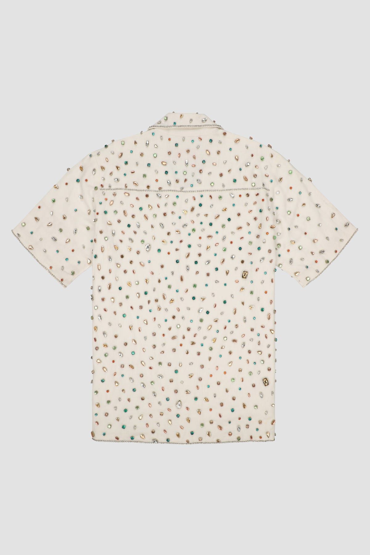 Frozen pearls hand embroidered Shirt - image 3
