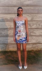 "Call me if you get lost" hand embroidered dress view 3