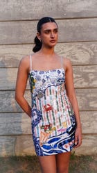 "Call me if you get lost" hand embroidered dress view 4