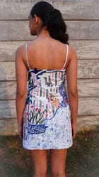 "Call me if you get lost" hand embroidered dress view 5