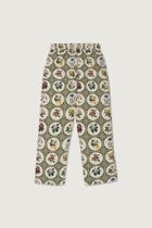 Botanical illustrations lounge pants- Green view 3