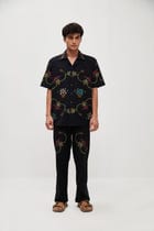"Le Sicily" embroidered lounge pants view 1